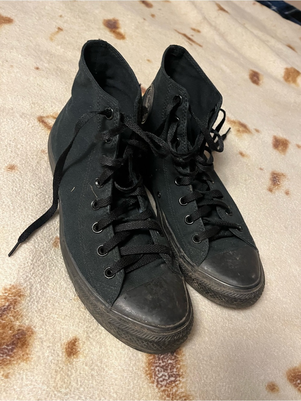 Men's Black High-Top Canvas Sneakers